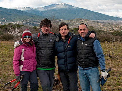 Javier and Laura García, David Velsasco, and David Moreno of 4 Monos