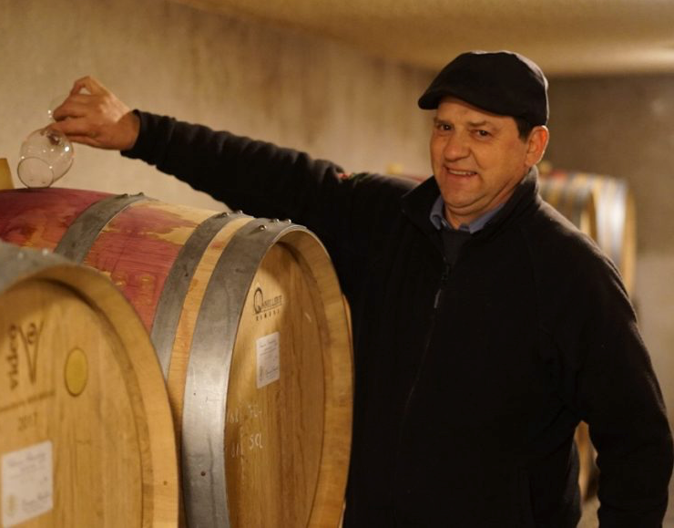 Denis Bachelet in his cellar in Gevrey Chambertin