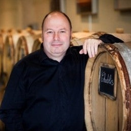 François Servin in the cellar