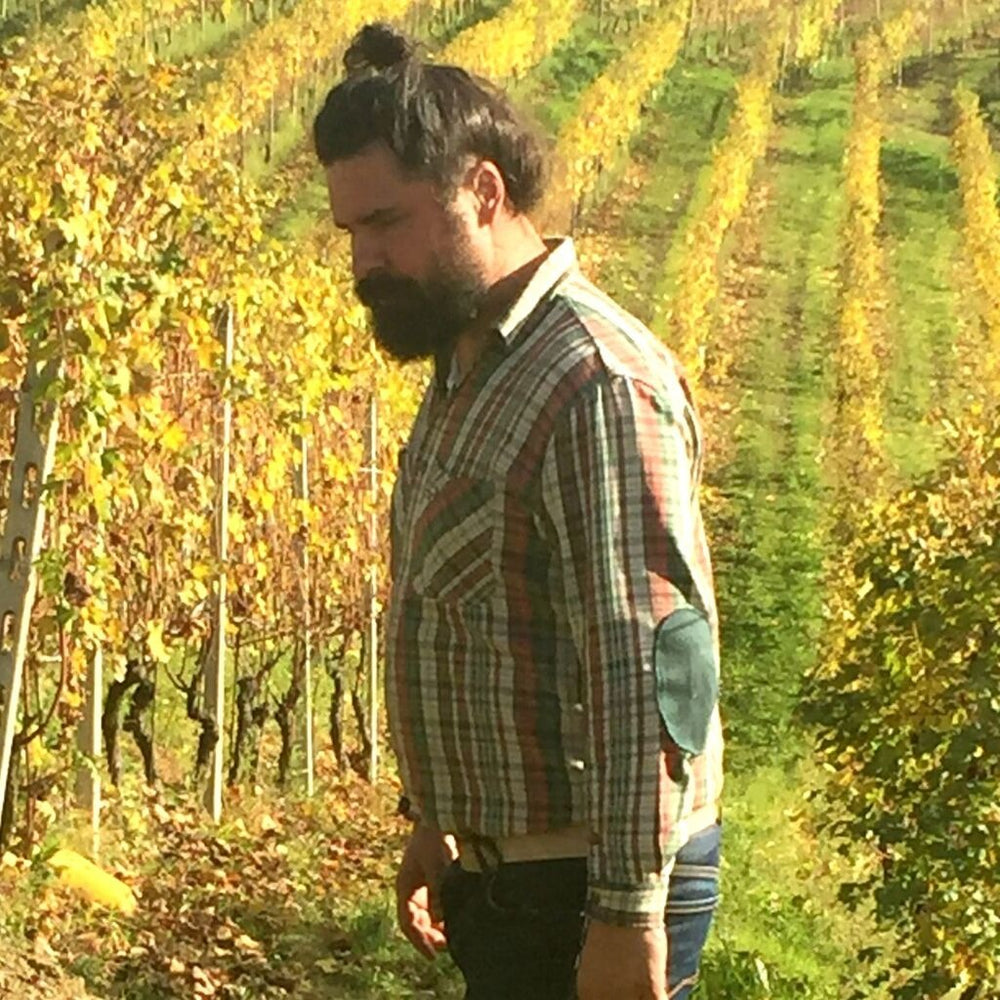 Fabio Gea in the vineyard