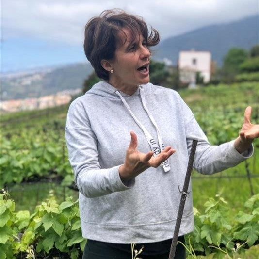 Dolores Cabrera Fernandez in the vineyard