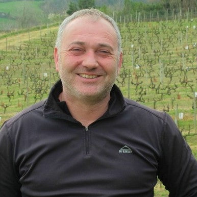 Fabrice Gripa in the vineyard