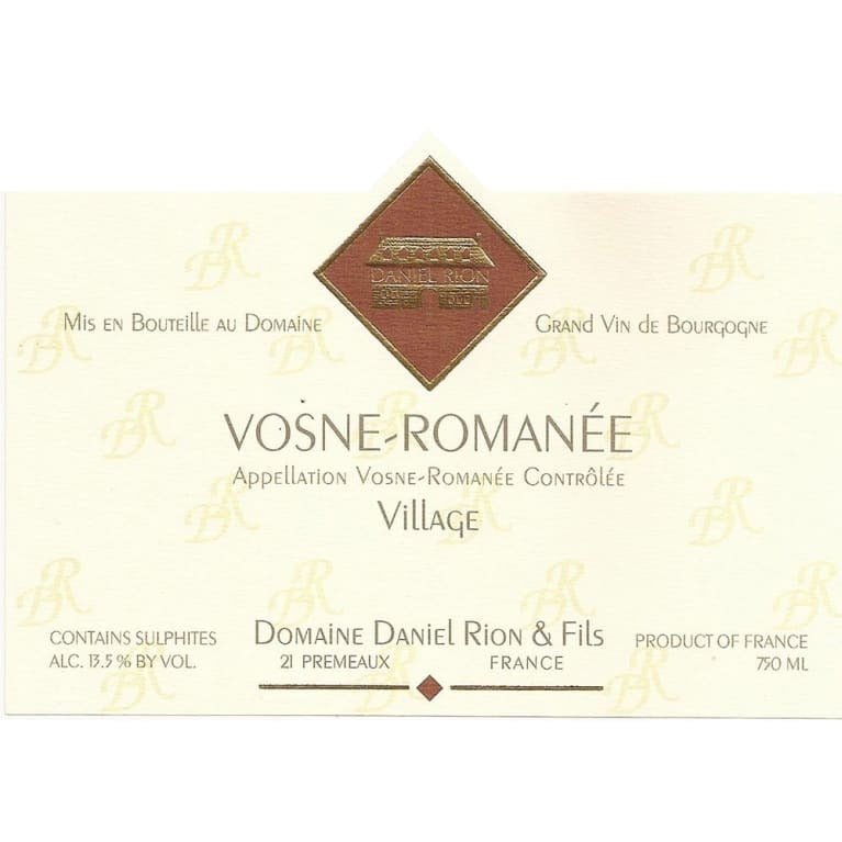 Domaine Daniel Rion & Fils Vosne Romanee wine label