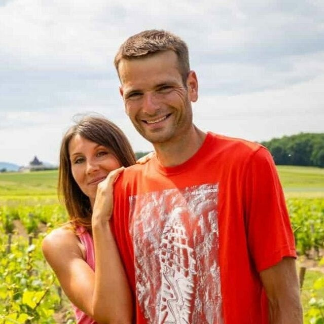 Winemakers Thomas Agatensi and Anne-Laure Grillet