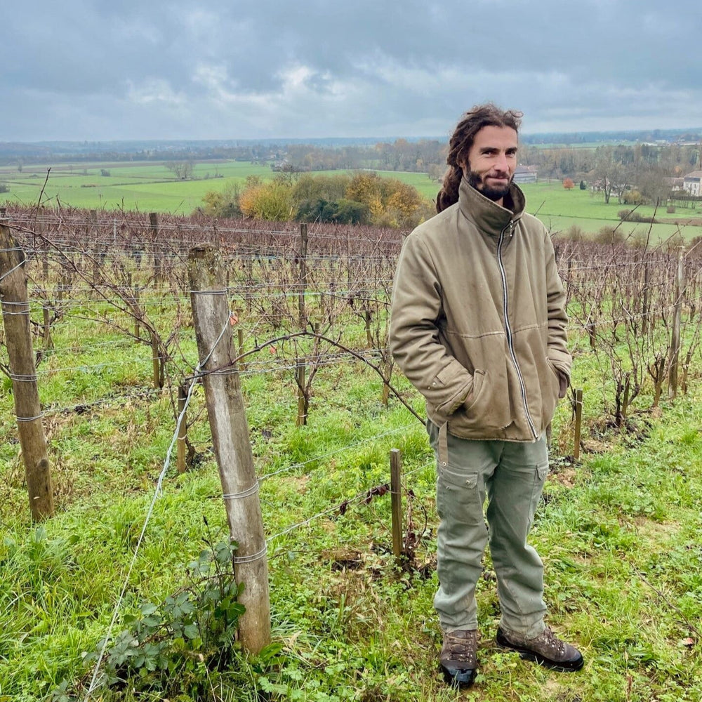 Etienne Thiebaud in the vineyard