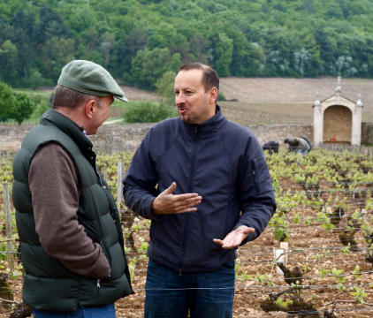 Jean-Marie Fourrier and his old vines in Gevrey-Chambertin.