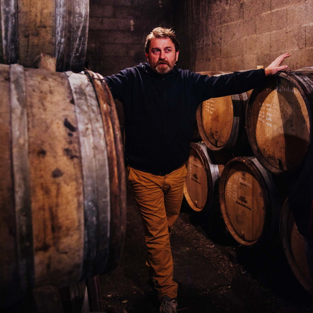 Emmanuel Guillot in the cellar