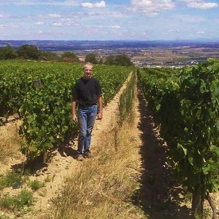 Jean-Pierre Monier in the vineyard