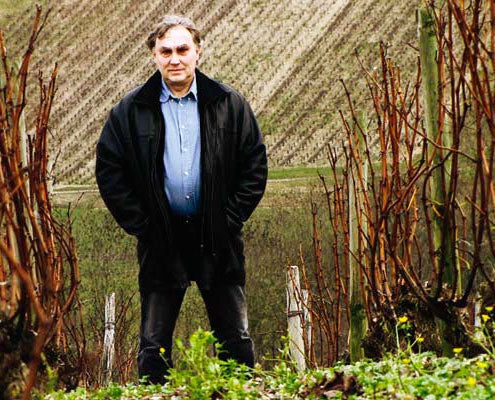 Pascal Cotat in the vineyard in Sancerre