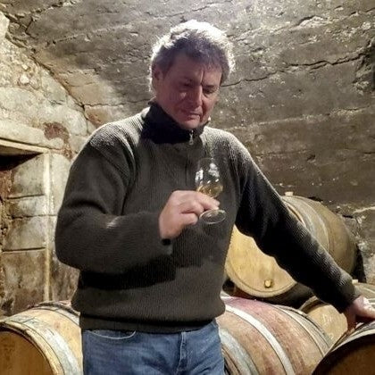 Herve Souhaut in the cellar