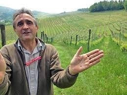 Giovanni Canonica in his vineyard in Barolo.