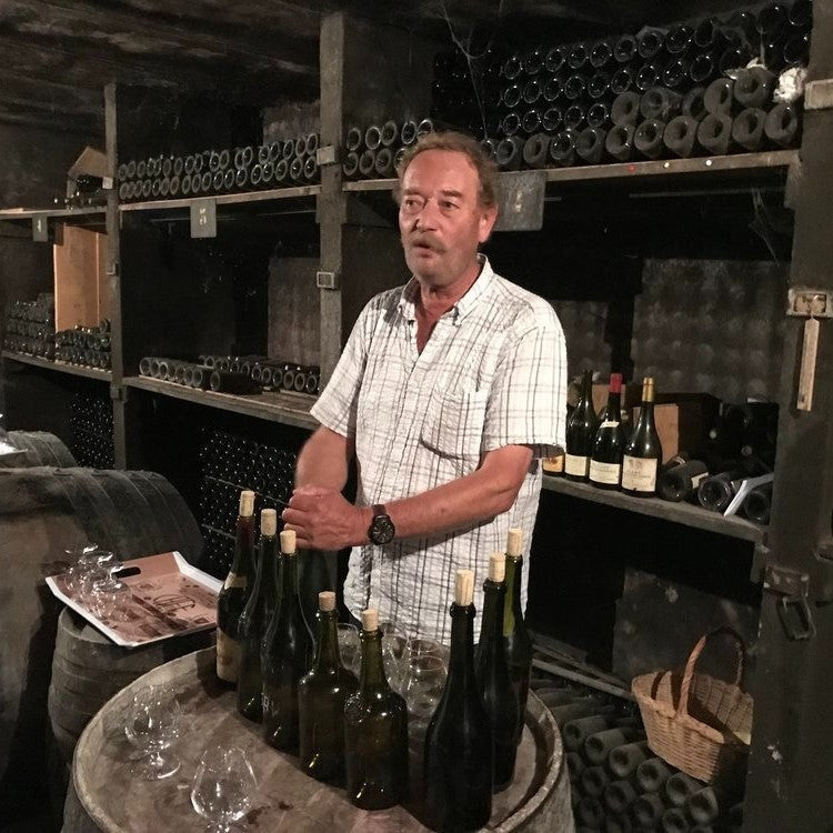 Jean-Francois Bourdy in his family’s original cellar 
