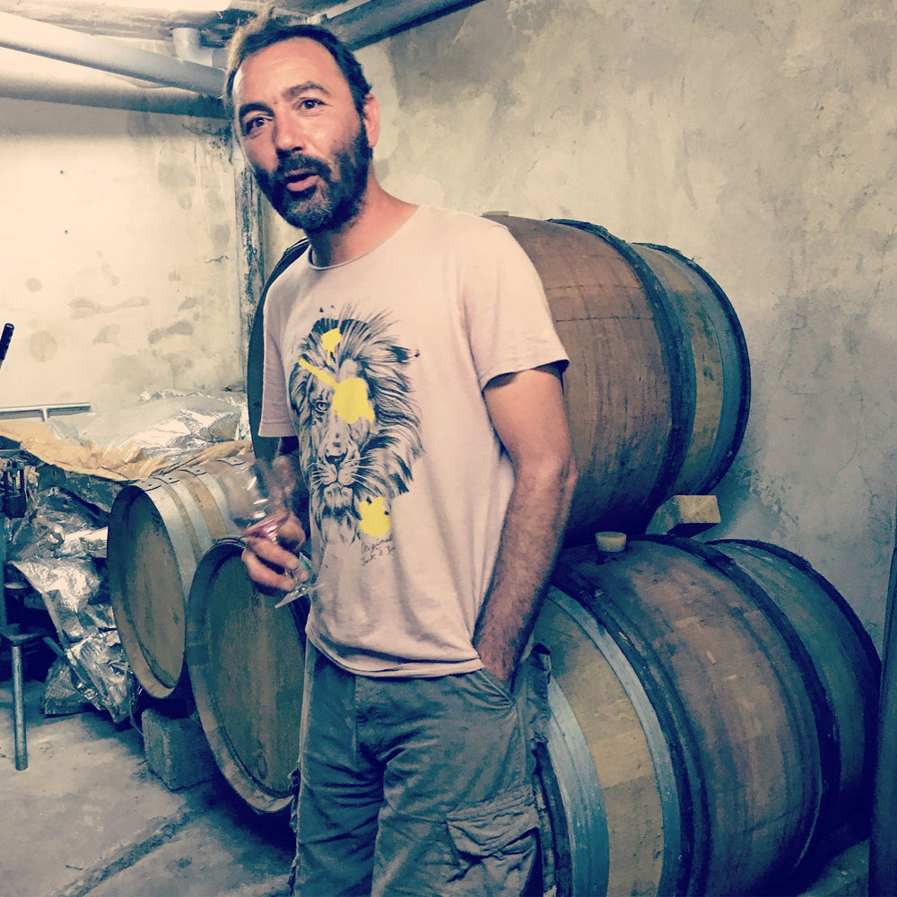 Mickael Bourg in his cellars