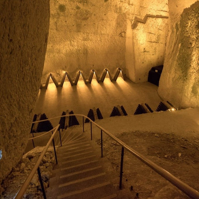 Ruinart champagne caves