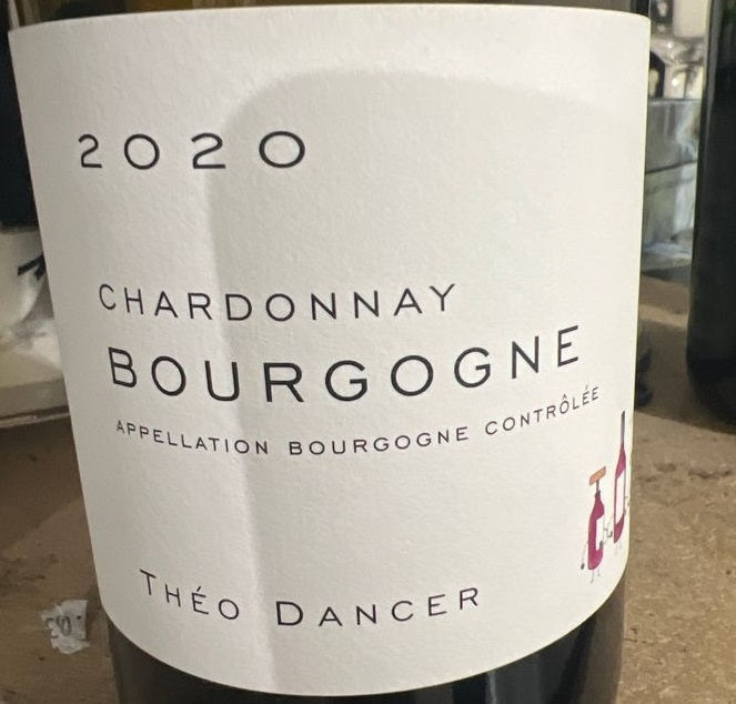 The new bottling of Theo Dancer's Bourgogne Chardonnay
