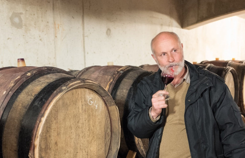 Thierry Allemand in his cellars in Cornas