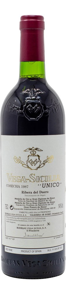 1987 Bodegas Vega-Sicilia Ribera del Duero Unico 750ml