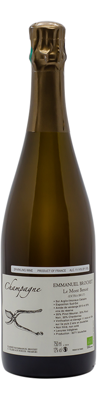 2015 Emmanuel Brochet Champagne Le Mont Benoit Extra Brut 750ml
